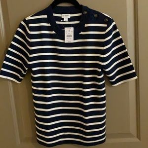 NWT striped short sleeved sweater JCrew medium